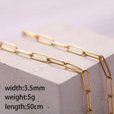 Aveuri Stainless Steel Gold Color Chain Necklace For Women Long Chain Choker Men Collar Neck Lace Diy Pendant Silver Color Cord Lobster