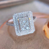Graduation Gift Bling Bling Women's Wedding Engagement Rings 2023 New Trend Jewelry Fashion Versatile Design Female Rings for Party Gifts