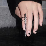 Aveuri 2023 Creative Goth Metal Geometric Circle Sharp Punk Adjustable Rings For Women Exquisite Finger Ring Korean Fairy Jewelry Party Cool