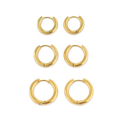 Aveuri Trendy Small Hoop Earrings Women Girl Stainless Steel Round Circle Earring Brinco Accessories Earrings Wholesale Dropshipping