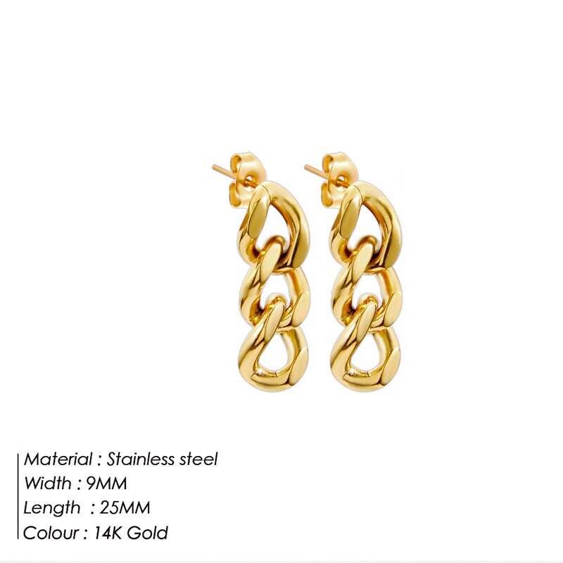 Aveuri 316L Stainless Steel Gold Color Vintage Earrings Stud Unusual Earrings Jewelry Wholesale Dropshipping No Allergy Do Not Fade2024