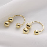 Aveuri 2023 Temperament Minimalist Metal Circle Beads Stud Earrings For Women Unisex Night Club Party New Korean Fashion Ear Rings Jewelry