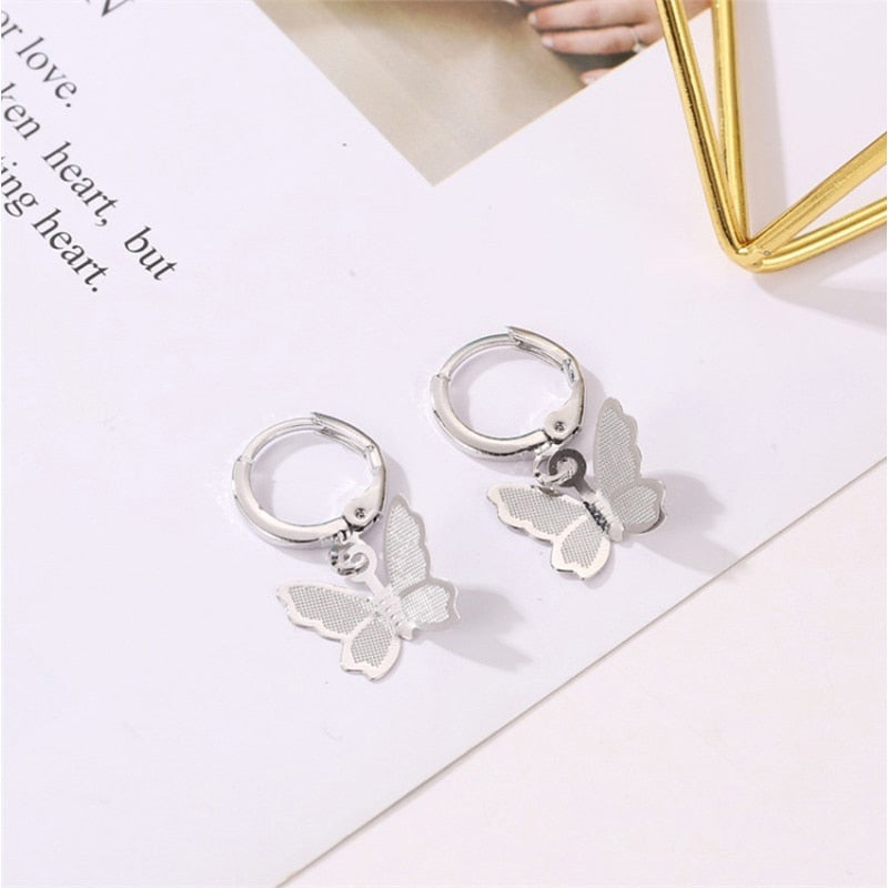 LATS Trend butterfly Pearl Long Earrings for women Moon Star Flower Rhinestone Wedding Dangle Earring Fashion Korean Jewelry