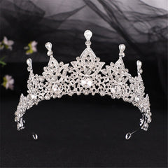 Aveuri Europe Luxury Vintage  Bride Crown Baroque Diamond Crystal Crown Wedding Dress Bride Headdress Hair Accessories For Women