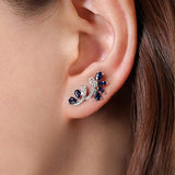 Aveuri  2023 Trend Stud Earrings for Women Temperament Elegant Blue CZ Earrings Wedding Engagement Party Drop Shipping Jewelry
