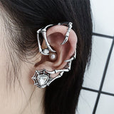Aveuri 2023 Punk Zircon Spider Clip Earring Metal Ear Cuff For Women No Piercing Ear Bone Clip Stud Earrings Personality Fashion Jewelry