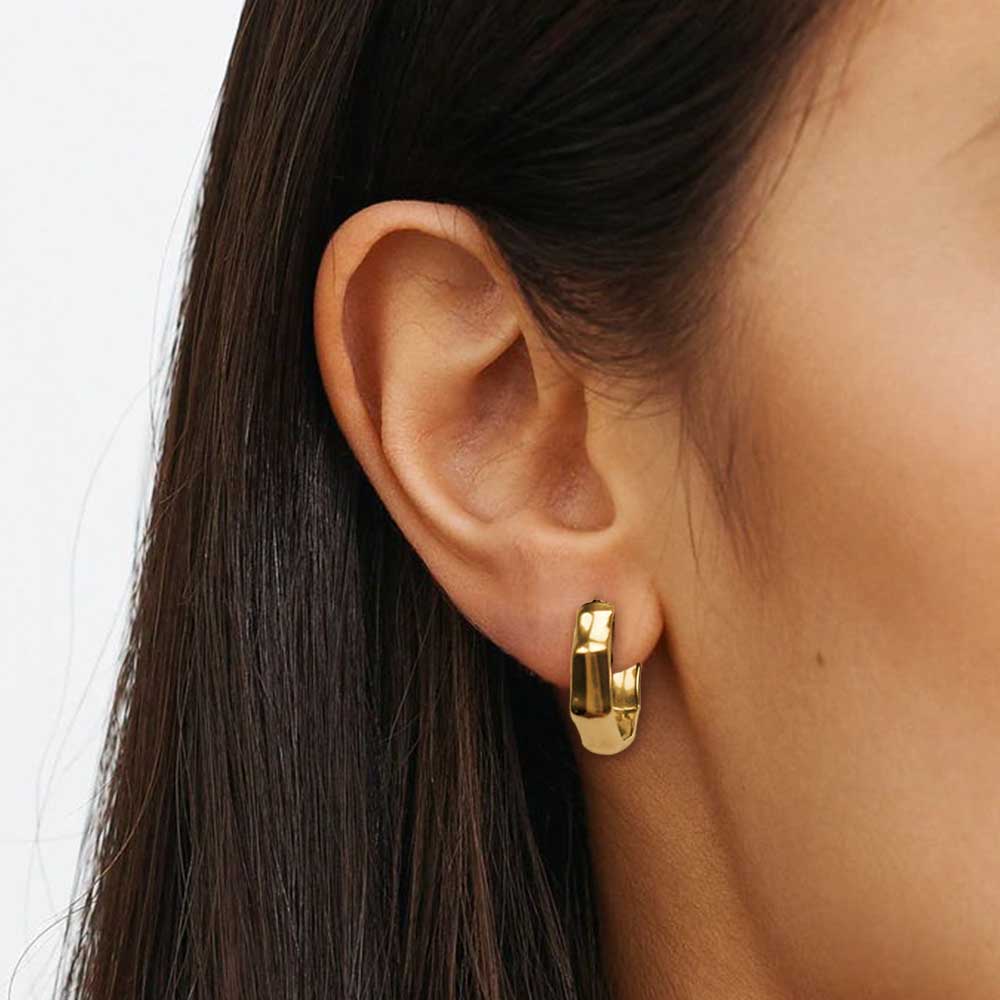 Aveuri Women Gold Color Color Big Bamboo Circle Hoop Earrings For Women Hip Hop Earrings Classic Jewelry Earrings Wholesale Dropshippin