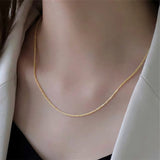 Aveuri  2023 Popular Silver Colour Sparkling Clavicle Chain Choker Necklace Collar For Women Fine Jewelry Wedding Party Birthday Gift