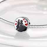 plata charms of ley 925 Fit Original Pandach Bracelet Necklace couple pattern Silver Color Pendant Charms Beads Women Jewelry