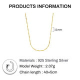 Aveuri Plata 925 Silver Chain Necklace For Women Gold Chain On The Neck Collares Para Mujer Bijoux Femme Collares Wedding Gifts