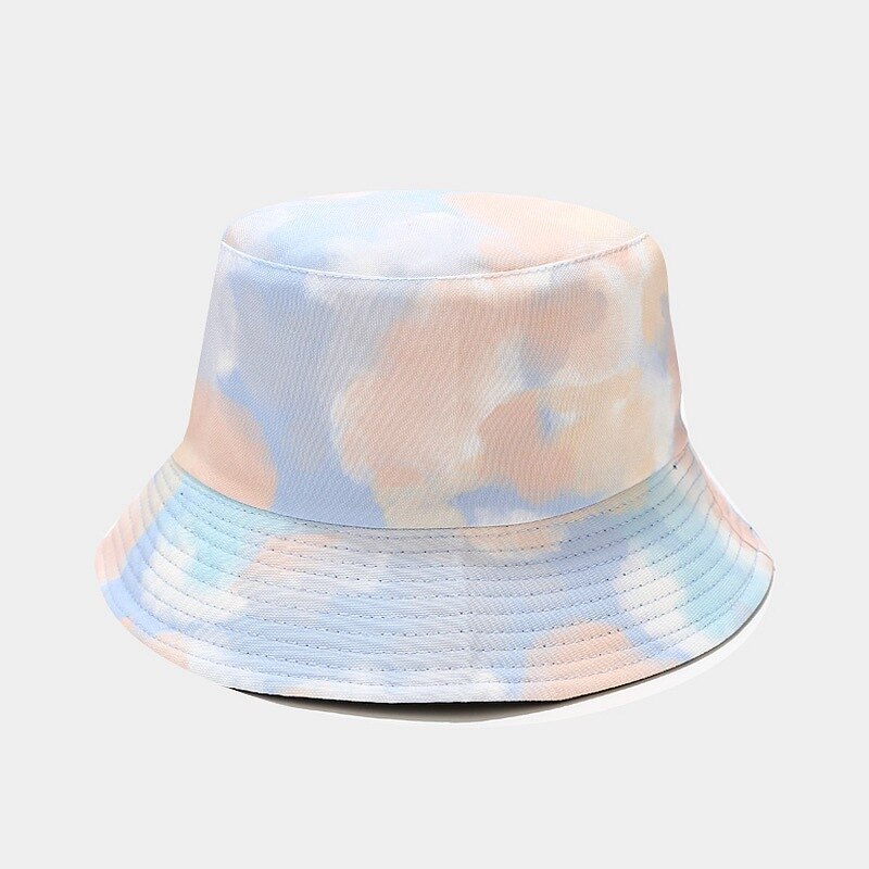 Aveuri Back to school Unisex Hat Black Tie Dye Double-Sided Simple Bob Hip Hop Bucket Hat Women's Summer Sunscreen Panama Beach Fishing Bunny Sun Cap