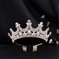 Aveuri Luxury Rhinestone Metal Tiaras Headbands Princess Bridal Crown Wedding Dress Head Ornaments Small Diadem Hair Jewelry