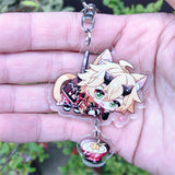 Aveuri Game Genshin Impact Kaedehara Kazuha Tartaglia Keychain Accessories HUTAO XIAO Scaramouche Pendant Anime Cartoon Badge
