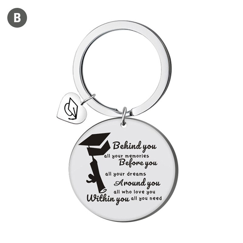 Graduation gifts Stainless Steel Class Of 2024 Graduation Keychain Gift Him Her Girls Boys Friends Senior Women Jewelry Accessories