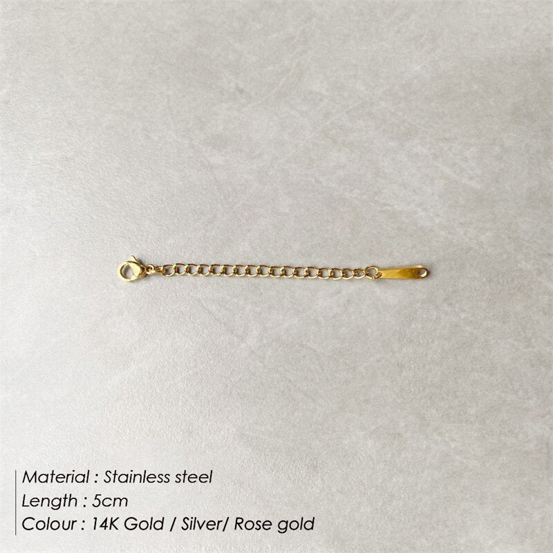 Aveuri Necklace Extended Chain Extension Tail Chain Stainless Steel  Lobster Clasps Connector For Bracelet Necklace Jewelry Making