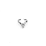 Aveuri Punk Fingertip Ring Carapace Joint Ring Simple Personality Micro-Inlaid Zircon Opening Ring For Women Girls Men Party Jewelry