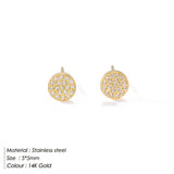 Aveuri Fashion Women Ear Stud 316 Stainless Steel  Piercing Gold Color Push-Back Earrings Piercing Safe For Women Earrings Wholesale