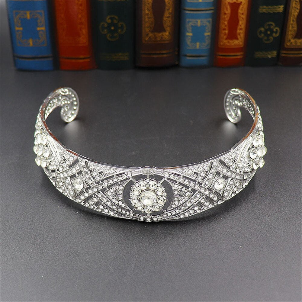 Aveuri Crown Diamond Wedding Accessories Wholesale Bridal Crowns Hair Wear Wedding Hair Party Jewelry Gift