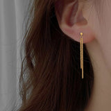Aveuri Women Gold Color Silver Color Gypsophila Cauliflower Chain Stud Earrings For Women Simple Style Female Personality Fine Jewelry