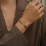 New Fashion Figaro Chain Bracelet Women Classic Width 4mm/6mm Gold Link Chain Bracelet For Women Jewelry Gift