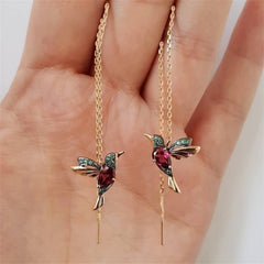 LATS New Fashion Little Bird Drop Long Hanging Earrings for Women Elegant Girl Tassel Earring Stylish Jewelry Personality Gift