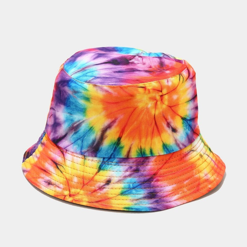 Aveuri Back to school Unisex Hat Black Tie Dye Double-Sided Simple Bob Hip Hop Bucket Hat Women's Summer Sunscreen Panama Beach Fishing Bunny Sun Cap