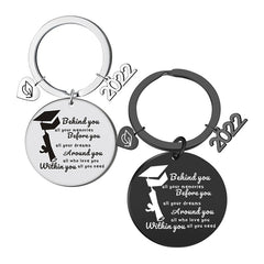 Graduation gifts Stainless Steel Class Of 2024 Graduation Keychain Gift Him Her Girls Boys Friends Senior Women Jewelry Accessories