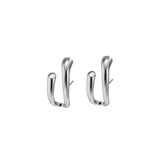 Back to college 2023 Niche Design Sense Geometric Metal Earrings Women's Cool Style All-Match U-Shaped Simple Earrings