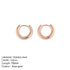 Aveuri Trendy Small Hoop Earrings Women Girl Stainless Steel Round Circle Earring Brinco Accessories Earrings Wholesale Dropshipping