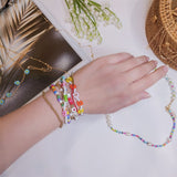 Aveuri 2023 Trend Y2k Jewelry Bohemian Ethnic Beaded Bracelets Set For Women Fashion Letters Pearl Flower Beads Bracelet Jewelry Gifts