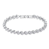 AVEURi 2023 Exquisite Luxury Roman Crystal Bracelet For Women Wedding Gift Korean Rose Gold Silver Color Chain Bracelets Jewelry