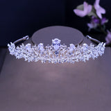 Aveuri Crystal Pearl Bridal Wedding Tiaras And Crowns Bridal Hair Accessories Wedding Hair Jewelry Rhinestone Tiara Bride Headpiece
