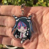 Aveuri Anime Game Danganronpa Keychain Accessories Monokuma Enoshima Junko Nagito Komaeda Cosplay Key Chain Pendant Cartoon Badge