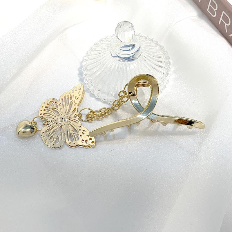 Aveuri Back to school Fashion Gold Silver Hollow Geometric Hair Clips Metal Hair Claw Cross Hairclip Headband Hairpin Hair Crab Women Hair Accessories