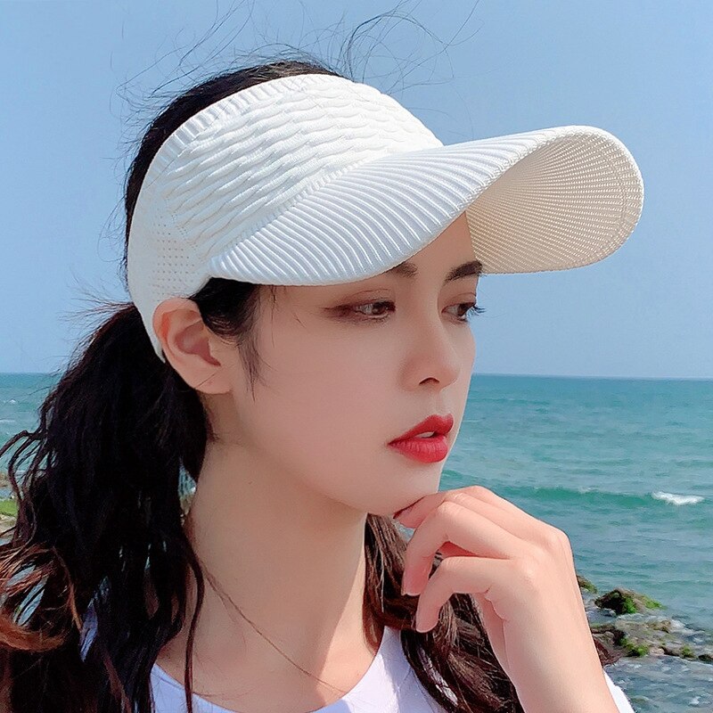 Aveuri Back to school New Long Brim Ponytail Baseball Cap Women Casual Hollow Out Breathable Empty Top Hat Summer Spring Outdoor Sports Golf Beach Hat