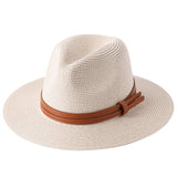 Aveuri Back to school New Summer Straw Sun Hat Women Men Wide Brim Summer Outing Sun Visor Holiday Cool Hat UV Protection Seaside Beach Tide Hats Lady