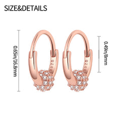 Silver Color Hoop Earrings Women Fashion Fine Jewelry 2023 New Sterling Silver Color Hoop Women Earings Fine Fashion Jewelry Gif