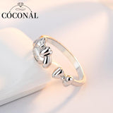 Aveuri  Cute Fashion Valentine's Day Melody Bow Ring Japanese And Korean Style Simple Girl Birthday Gift Lucky Creative Jewelry