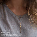 Aveuri Stainless Steel Gold Color Chain Necklace Women Pendant Choker Neklace For Women Luxury Quality Jewelry