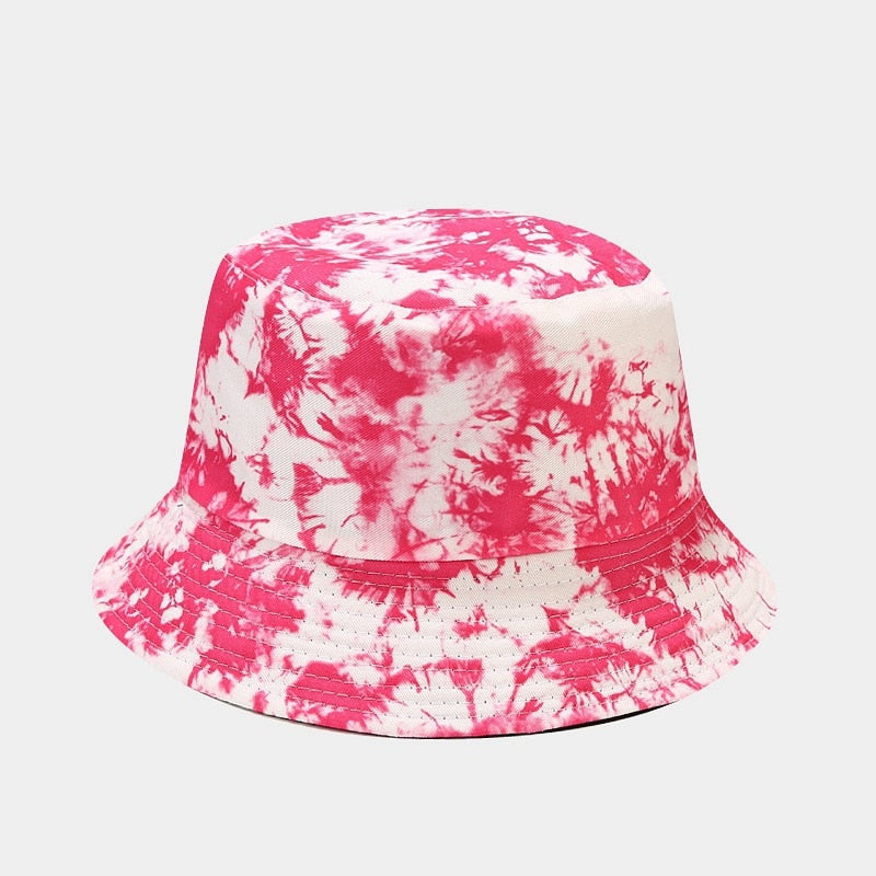 Aveuri Back to school Unisex Hat Black Tie Dye Double-Sided Simple Bob Hip Hop Bucket Hat Women's Summer Sunscreen Panama Beach Fishing Bunny Sun Cap