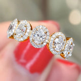 Graduation gift Elegant Oval Cubic Zirconia Women Rings New Trendy Engagement Wedding Accessories Silver Color/Gold Color Fashion Jewelry