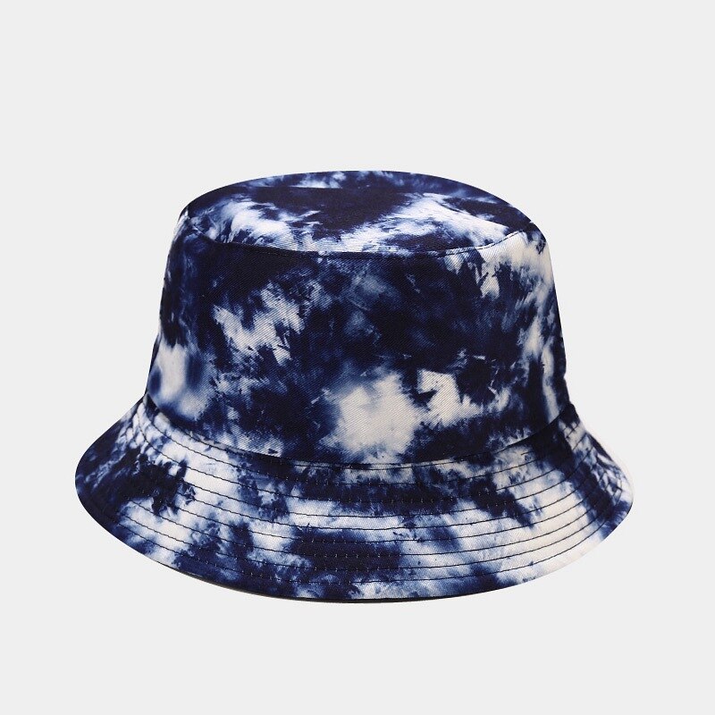 Aveuri Back to school Unisex Hat Black Tie Dye Double-Sided Simple Bob Hip Hop Bucket Hat Women's Summer Sunscreen Panama Beach Fishing Bunny Sun Cap