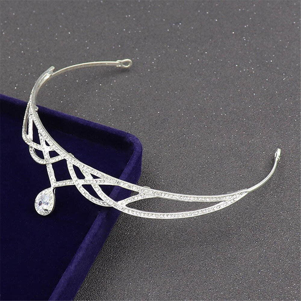 Aveuri Korean Bride Headdress Alloy Diamond Zircon Crown Princess Crown Wedding Accessories Wholesale Women Jewelry HEADBAND