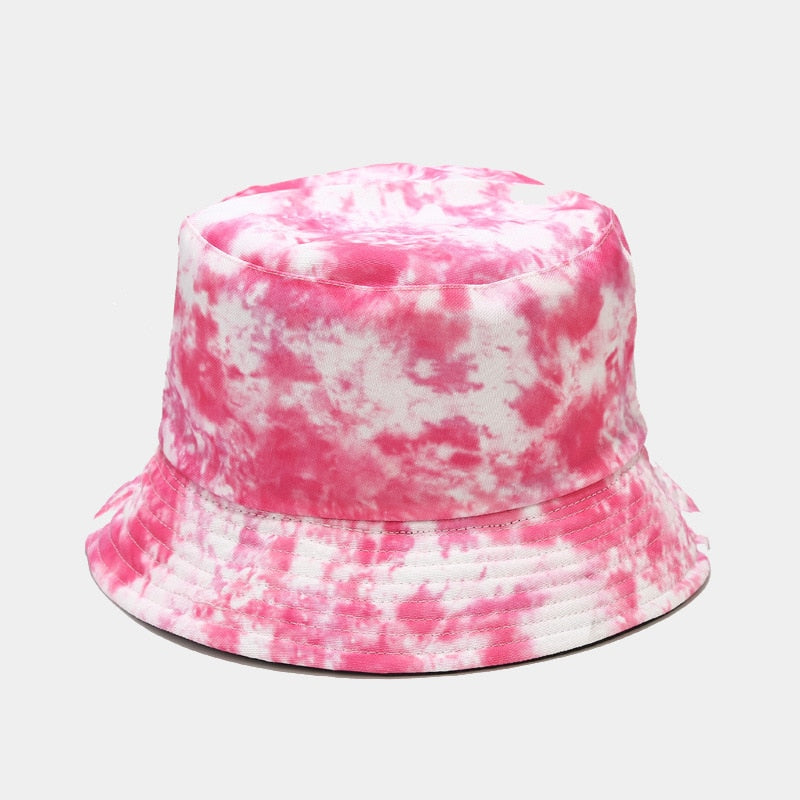 Aveuri Back to school Unisex Hat Black Tie Dye Double-Sided Simple Bob Hip Hop Bucket Hat Women's Summer Sunscreen Panama Beach Fishing Bunny Sun Cap