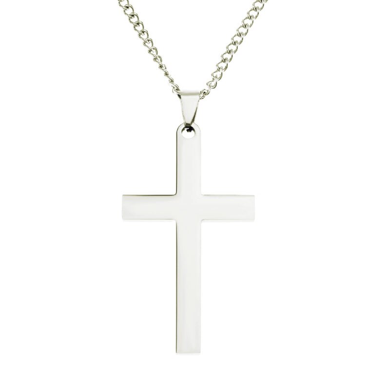 Fashion Cross Pendant Necklace Women Men Stainless Steel Black Gold Silver Color Chain Charm Necklaces Punk Hip Hop Jewelry Gift