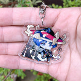 Aveuri Game Anime Genshin Impact Gorou Tartaglia Hu Tao Arataki Itto Scaramouche Keychain Accessories Key Chain Pendant Cartoon Badge