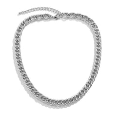 Hip-hop Stainless Steel Twisted Chain Necklace for Men Thick Long Neck Punk Rock Style for Party