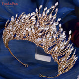 Aveuri HP193P Wedding Headwear Necklace Earrings Jewelry Set Bride Headbands Rhinestone Headpiece Bridal Tiaras And Crowns