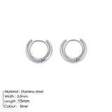 Aveuri Trendy Small Hoop Earrings Women Girl Stainless Steel Round Circle Earring Brinco Accessories Earrings Wholesale Dropshipping