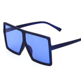 Aveuri 2022 Oversized Square Sunglasses Women New Luxury Brand Trendy Flat Top Red Blue Clear Lens Vintage Men Gradient Shades UV400